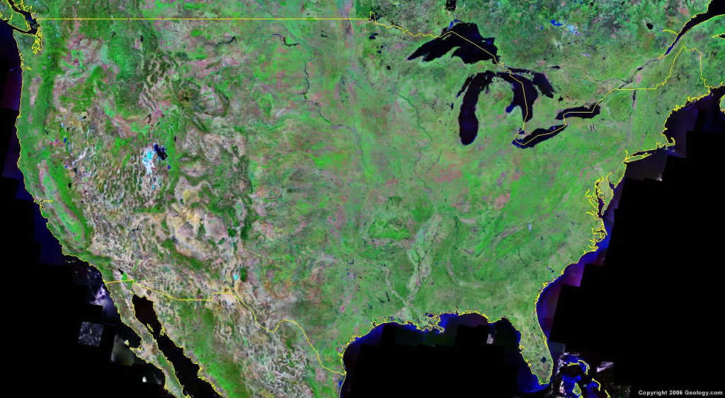 United States Map And Satellite Image | Satellite Map of the USA