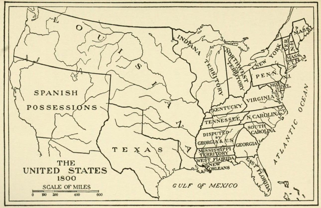 United States Map From 1800 : R/Damnthatsinteresting | Map Of Usa In 1800
