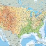 United States Map (Physical)   Worldometer | Full Map Of The USA