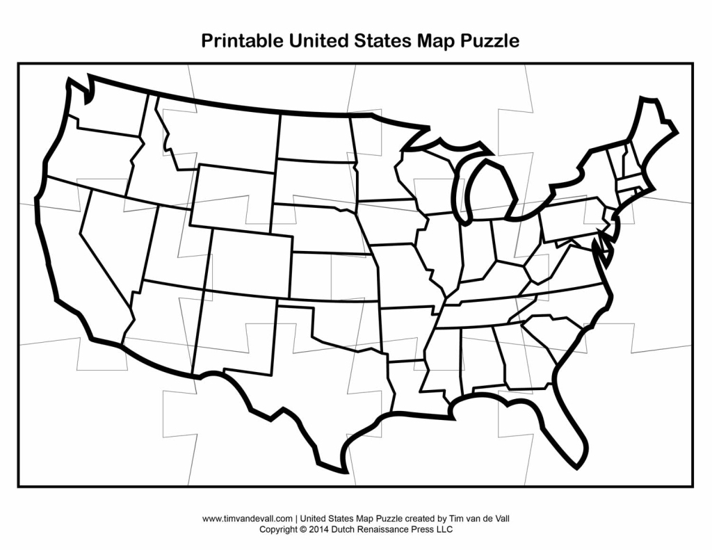 United-States-Map-Puzzle - Tim&amp;#039;S Printables | Map Of Usa Blank To Fill In Printable