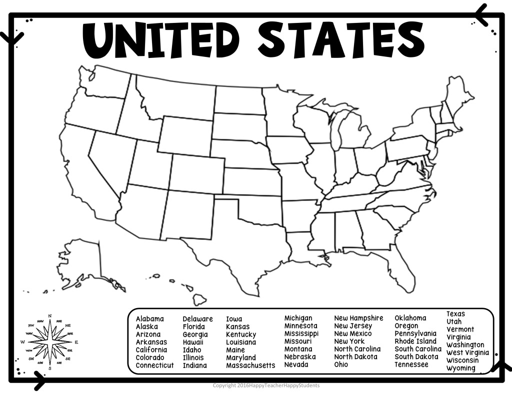 United States Map Quiz &amp;amp; Worksheet- Usa Map Test W/ Practice Sheet | Fill In The Blank Map Of Usa
