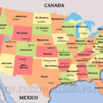 United States Political Map | Map Of USA Political Map With Capitals