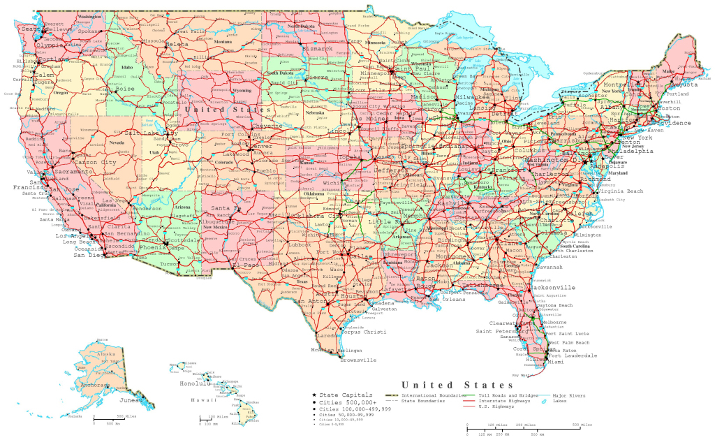 United States Printable Map | USA Map of States Printable
