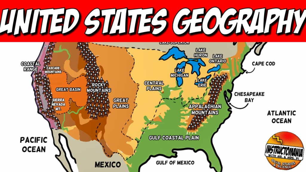 United States- Us Physical Geography For Students, Parts 1,2, And 3 - Instructomania History Channel | Physical Features Map Of The Usa