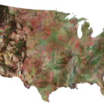 United States Usa Satellite Map Glossy Poster Picture Photo Print | Satellite Map Of The Usa