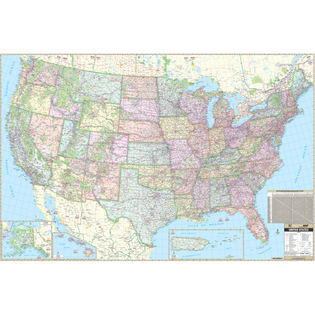 United States Wall Map Muralkappa - The Map Shop | Large Wall Map Of Usa