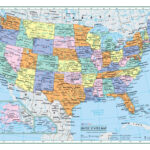 United States Wall Map Usa Poster Large Print   Etsy | Print Map Of USA States