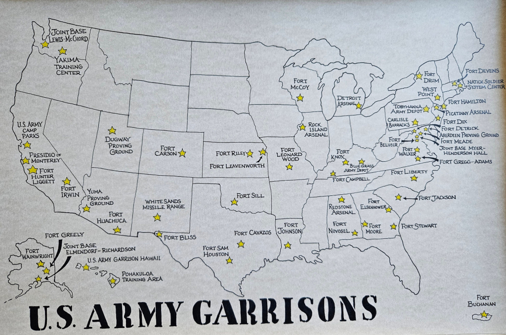 Us Army Bases Map | Map of Us Military Bases in USA