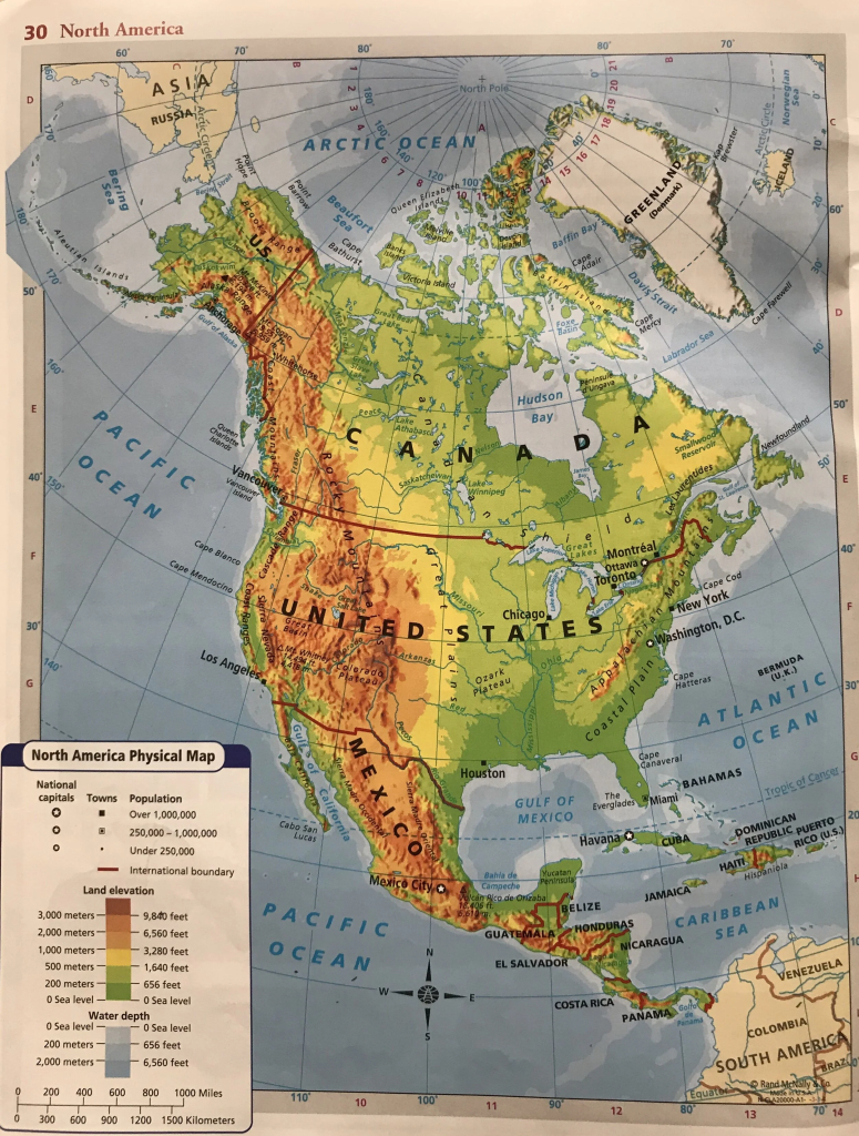 Us/Canada — Mr. Gilbert | Geographical Map of USA and Canada