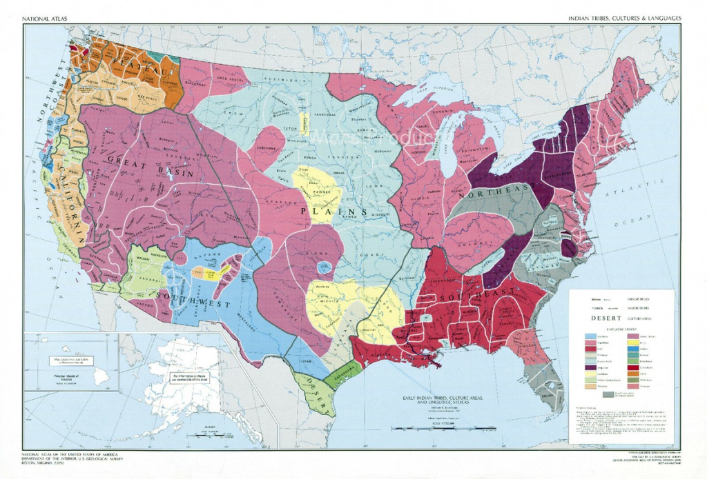 Us-Karte Der Indianerstämme Kulturen Und Sprachen Geschichte Der Amerikanischen | Map Of Indian Tribes In Usa
