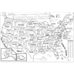 Us Map Coloring Poster (35X52") Giant Coloring Posters | Map Of USA For Coloring