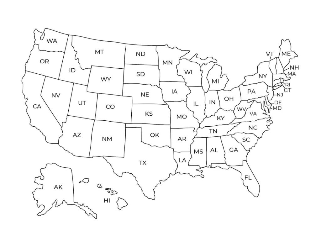 Us Map Image Of United States Black And White North America | Cute Map Of Usa Black And White Printable