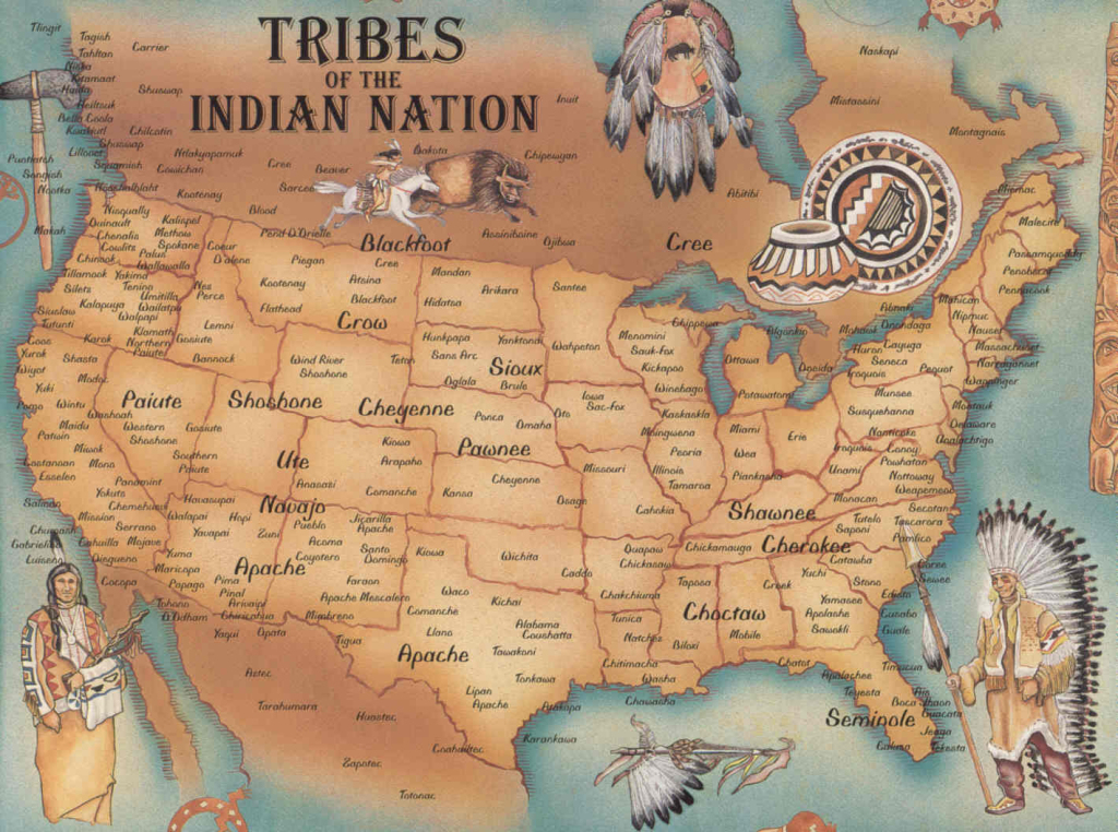 Us: Map Of The Native American Tribes | Native American Map Of Usa