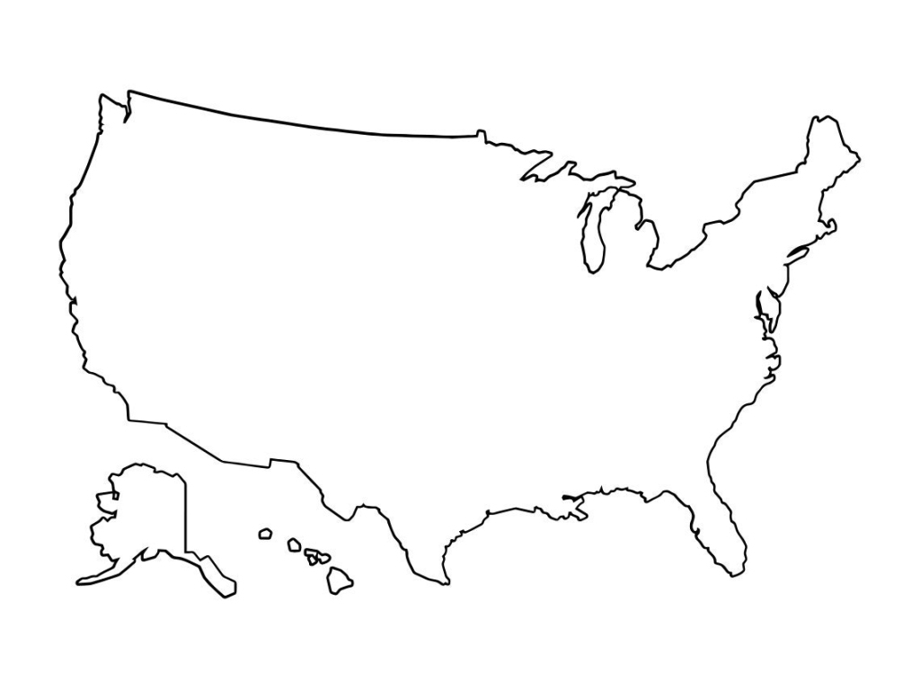 Us Map Outline Svg, United States Map Outline Svg, Usa Map Outline | Map of the USA Outline