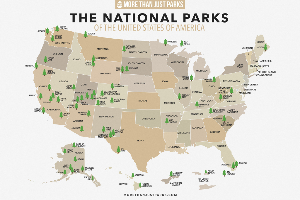 Us National Parks Map Digitaler Download Von More Than Just Parks | National Parks Of The Usa Map