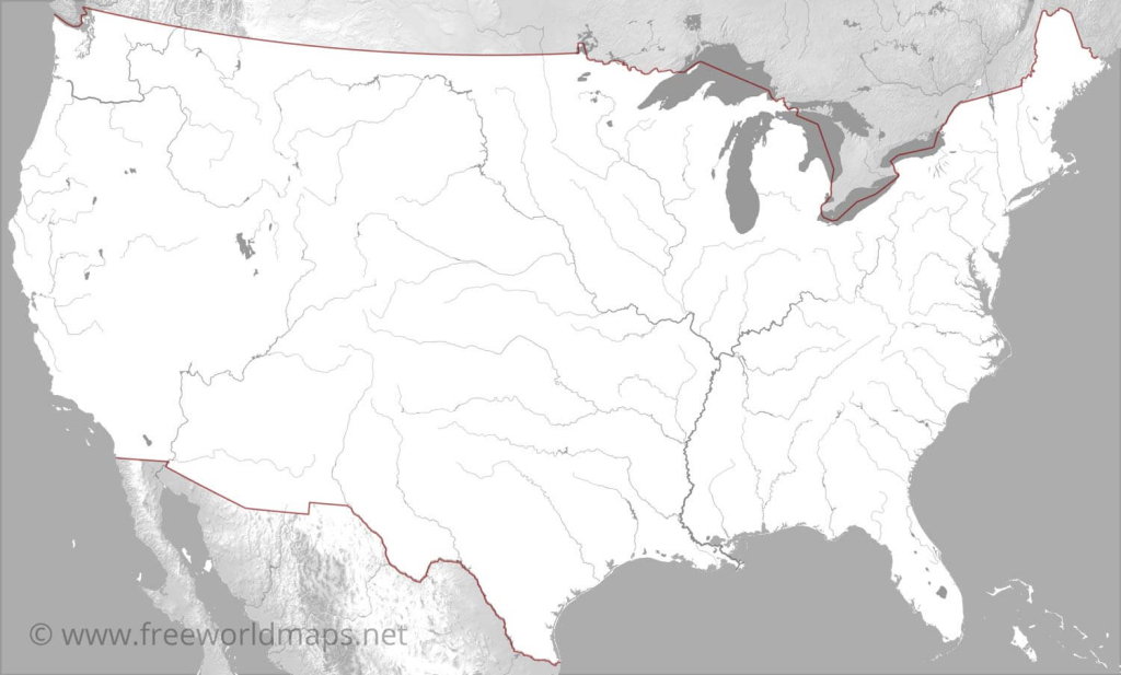 Us Rivers Map | Printable Map Of The Rivers Of The Usa