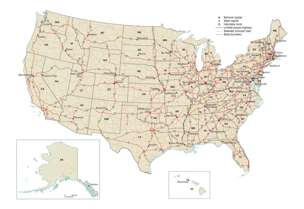 Us Road Map: Interstate Highways In The United States - Gis Geography | Road Map Of The Usa With States And Cities