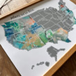 Us Scratch Off Map | Family Adventure Map | Travel Home Decor | Map Of Usa Scratch Off