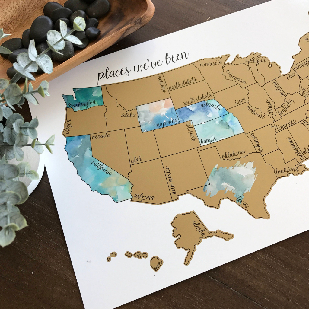 Us Scratch Off Map | Unique Gift Ideas Kids | Wedding Gift For | Map Of Usa Scratch Off