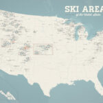 Us Ski Resorts Map 24X36 Poster   Walmart | Map Of Ski Resorts In Usa