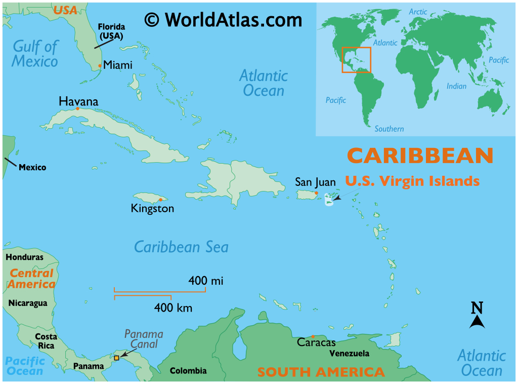 Us Virgin Islands Maps &amp;amp; Facts - World Atlas | Map Of Usa With Islands