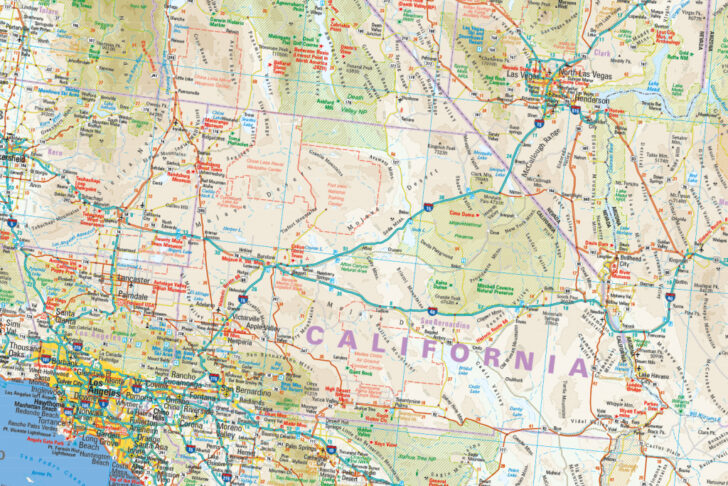 Road Map of Southwest USA