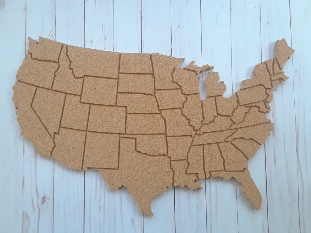 Usa Cork Board, Usa Corkboard Map, Pin Board, Usa Bulletin Board, Country Cork Boards, State Cork Boards, United States Corkboard - Etsy.de | Map Of Usa Cork Board