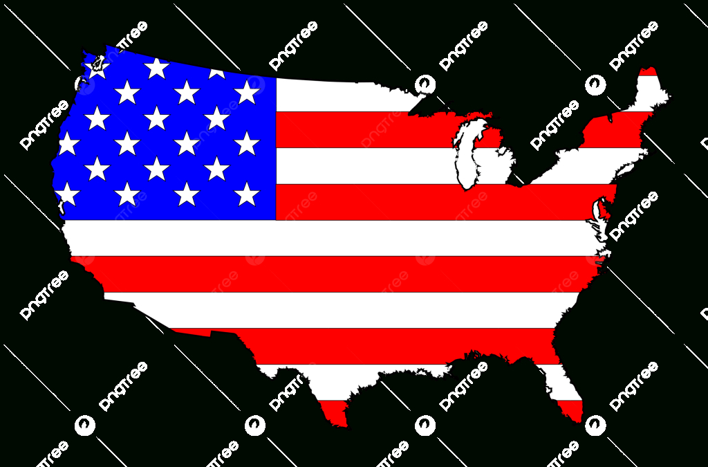 Usa Flag Map Federation, Shape, Geographical, States Png | Map Of Usa With Flag