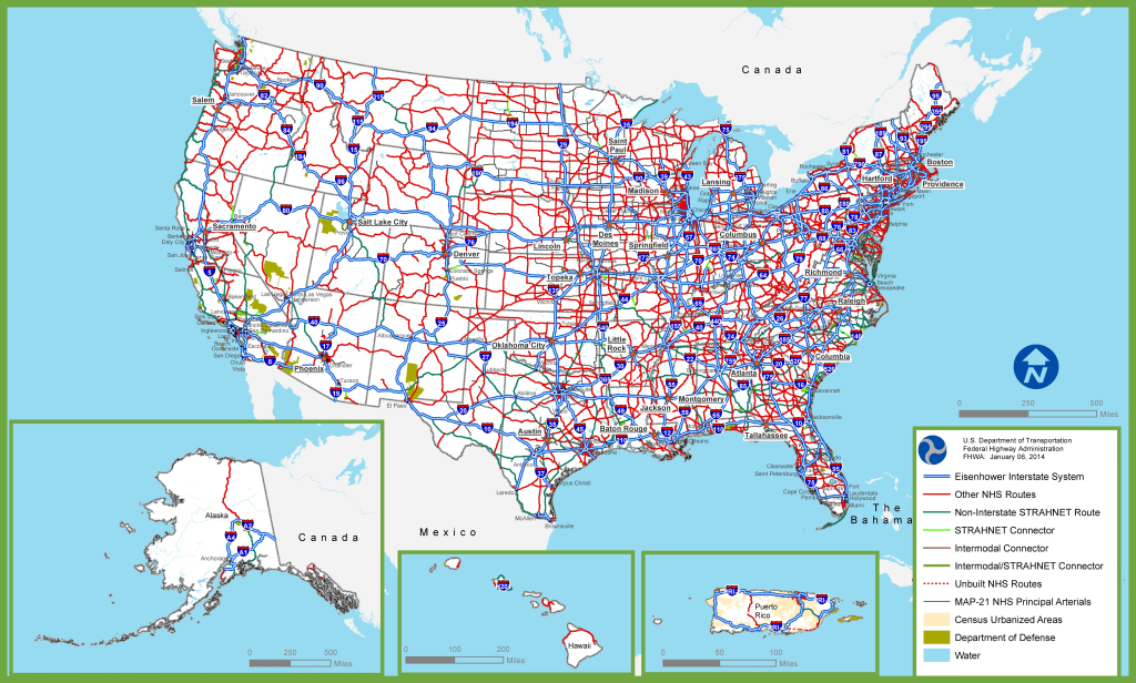 Usa Highway Map - Ontheworldmap | Road Map Of Nw Usa