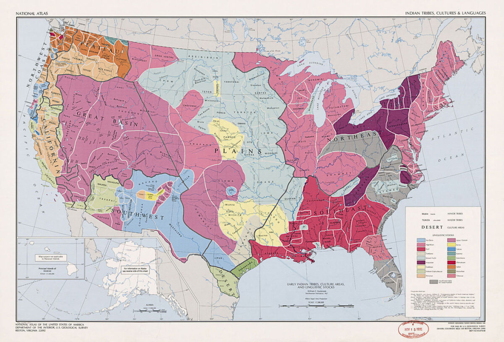 Usa Karte Der Indianerstämme, Kulturen &amp;amp; Sprachen Indianer Geschichte Kunst Post | Map Of Usa Native American Tribes