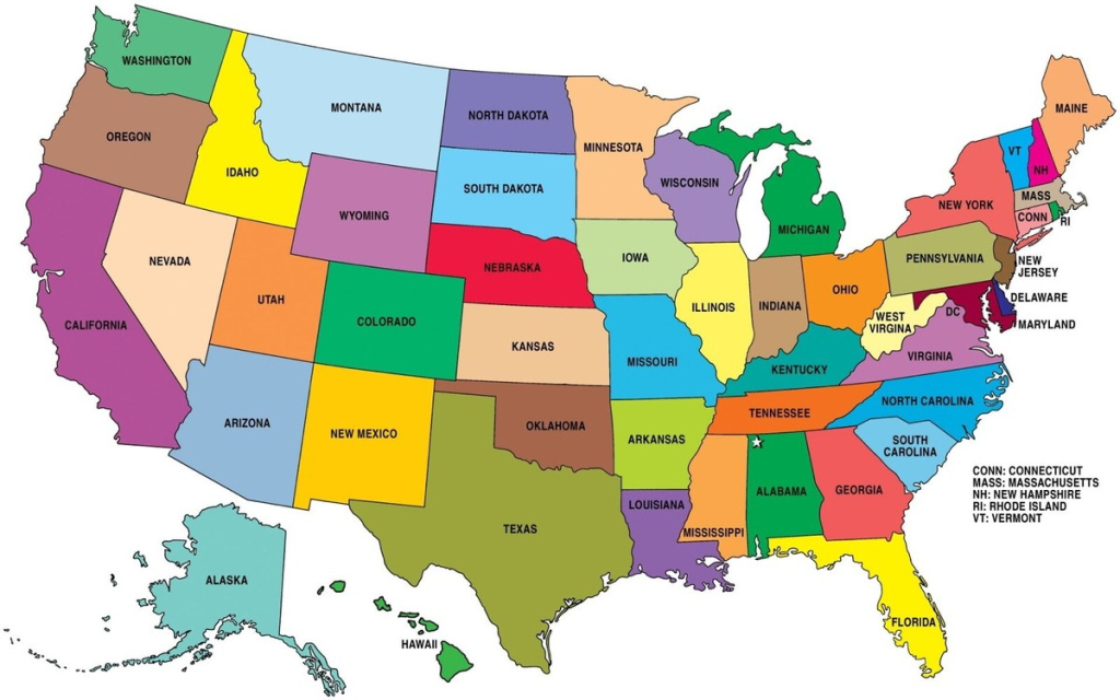 Usa Karte Vereinigte Staaten Von Amerika A5, A4, A3, A2, A1, A0 | The States Map Of Usa