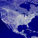 Usa Map At Night | Map Of USA At Night