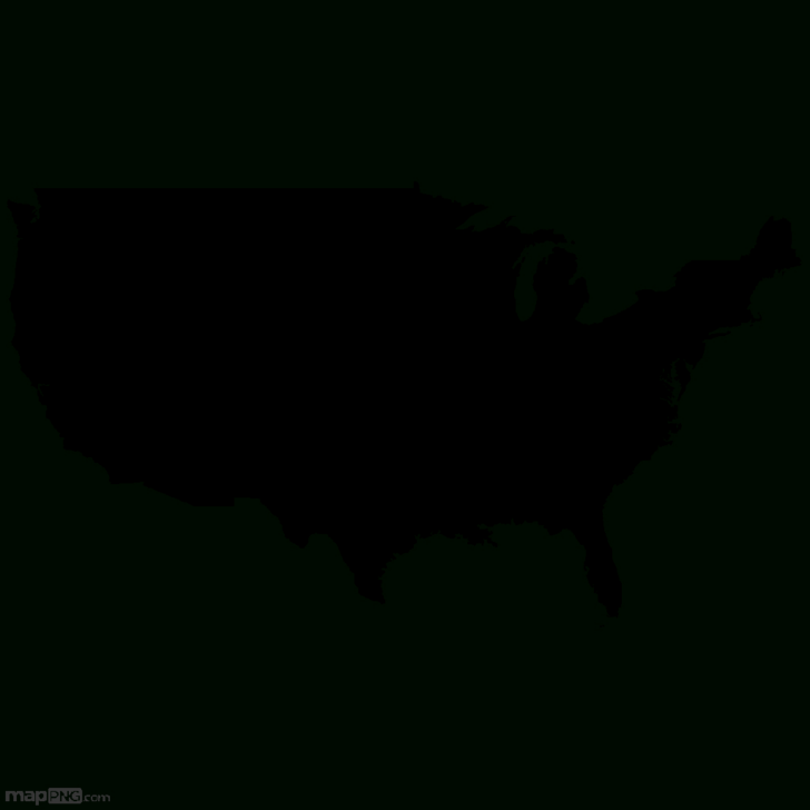 Black Map of the USA