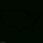Usa Map Black Outline | Map Outline Of USA Png
