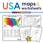 Usa Map Worksheets   Superstar Worksheets | Map Of South Part Of USA Free Printable For Kids