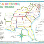 Usa Regions – Southeast | Map Of South Part Of USA Free Printable For Kids