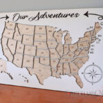 Usa Reisekarte, Landkarte, Svg, Lasercut Datei   Etsy.de | Map Of The USA With Compass