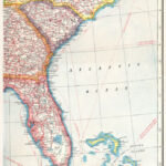 Usa. South East. Florida North Carolina South Carolina Georgia 1920 Old Map | Map Of Georgia Usa And Florida