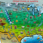 Usa Tourist Map   Touristische Landkarte Der Usa (Nordamerika | Map Of Tourist Attractions In Usa