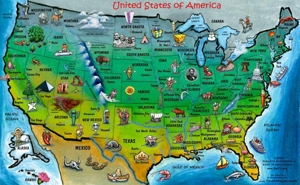 Usa Tourist Map - Touristische Landkarte Der Usa (Nordamerika | Map Of Tourist Attractions In Usa