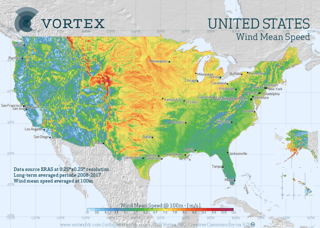 Usa Wind Map - Vortex | Wind Map Of The Usa