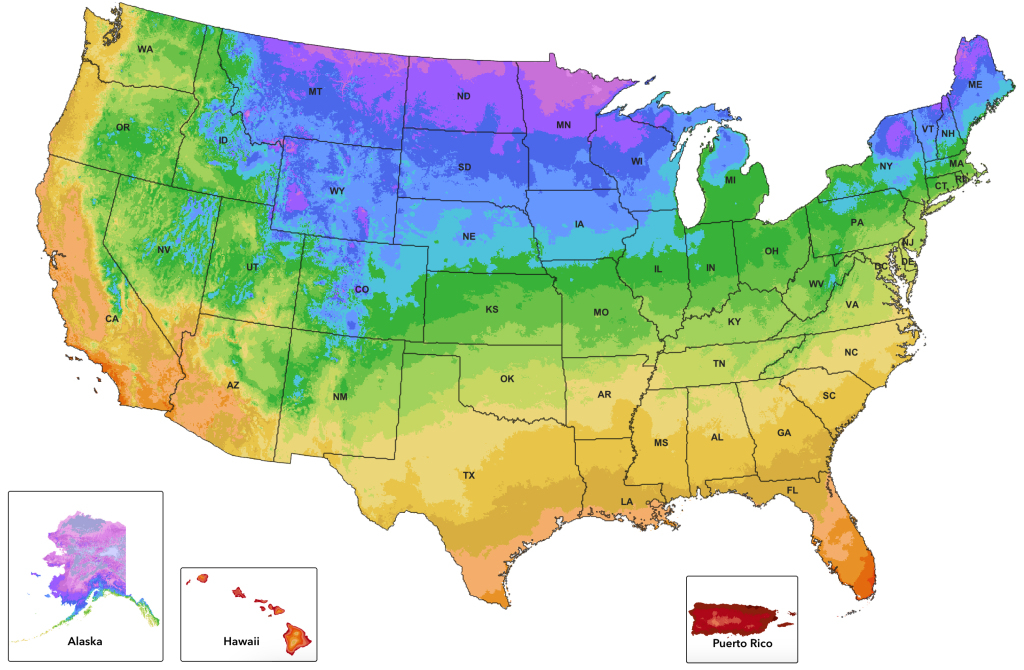 Usda Cold Hardiness Map / Zone Finder | Map Of Usa Growing Zones