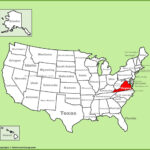 Virginia Location On The U.s. Map   Ontheworldmap | Virginia On The Map Of USA