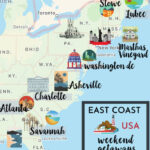 Weekend Getaways East Coast Usa | Tourist Map Of East Coast Usa