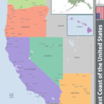 West Coast Of The United States Royalty Free Vector Image | Map Of Usa West Coast States