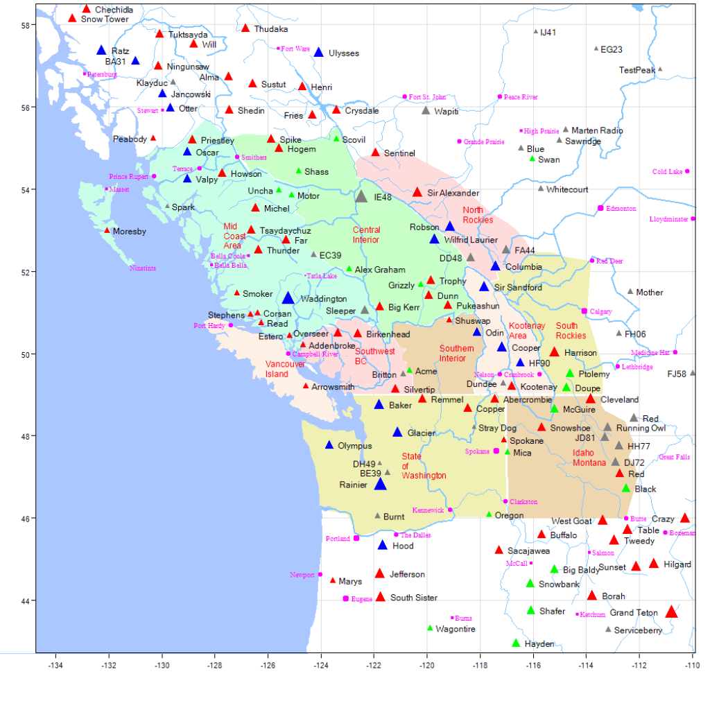 Western North America Map | Map of the North West USA
