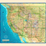 Western United States Wall Mapcompart   The Map Shop | Map Of Western Usa States
