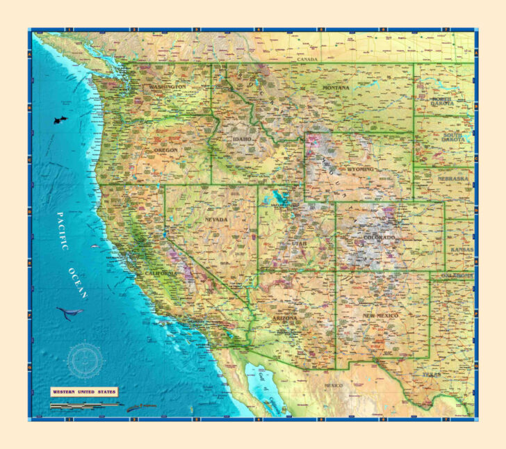 West Side of USA Map