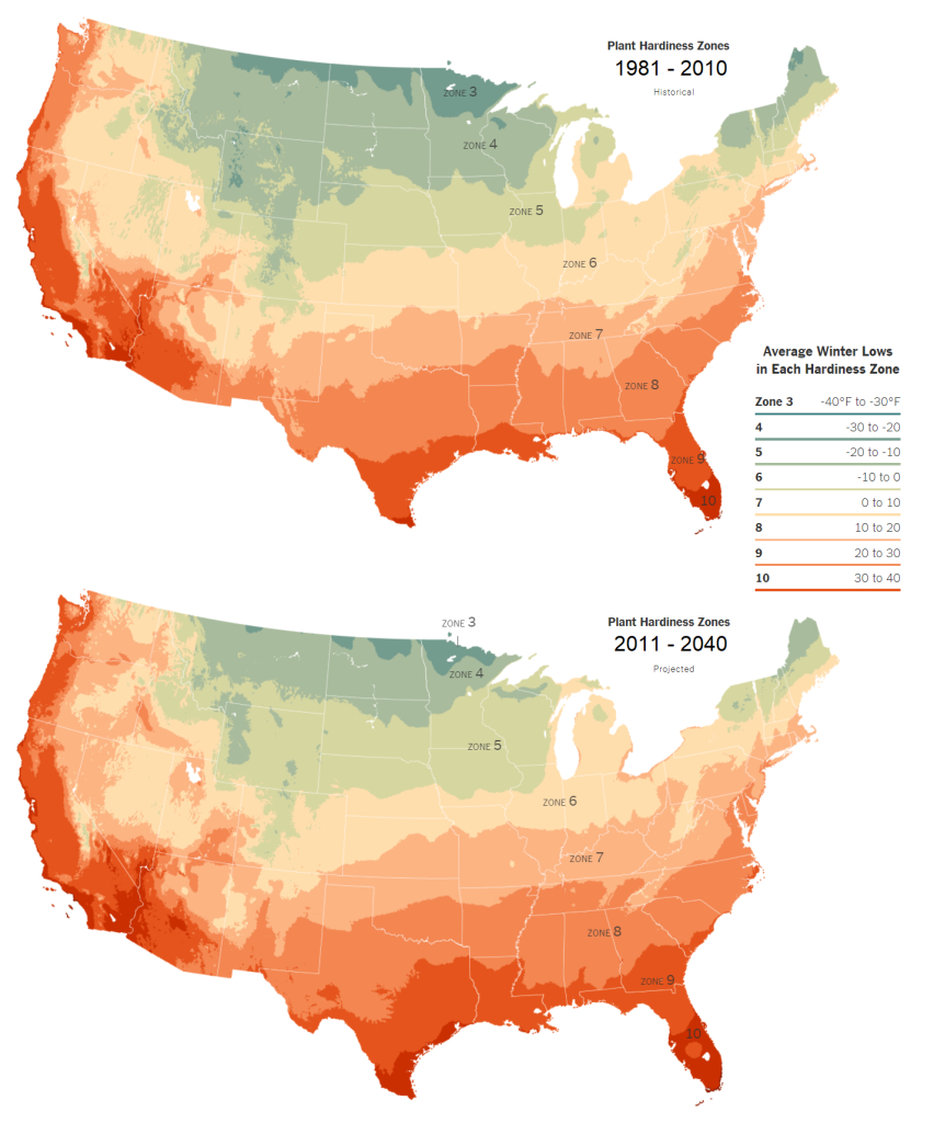 What&amp;#039;S Going On In This Graph? | Growing Zones - The New York Times | Growing Zone Map Of Usa