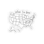 Where I'Ve Been Map Vinyl Sticker, Usa, Usa Aufkleber Travelers | Map Of USA Where I&#039;ve Been